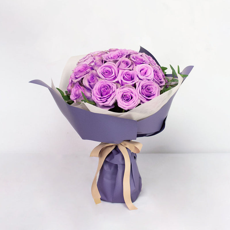 紫玫瑰花束